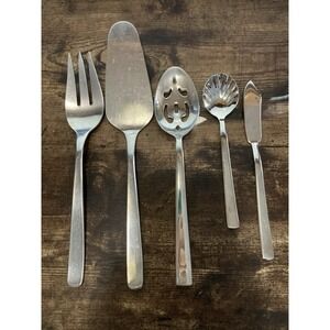 Party Serving Set  Continental Stainless Steel Lot of 5 Serving Spoons Fork